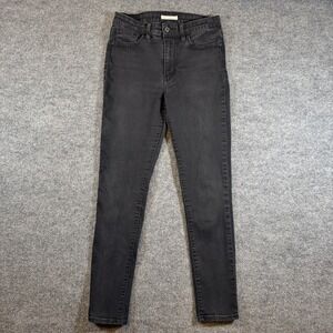 Levi's 721 Women's High Rise Skinny Jeans Size 29 Stretch Black Denim 29x30